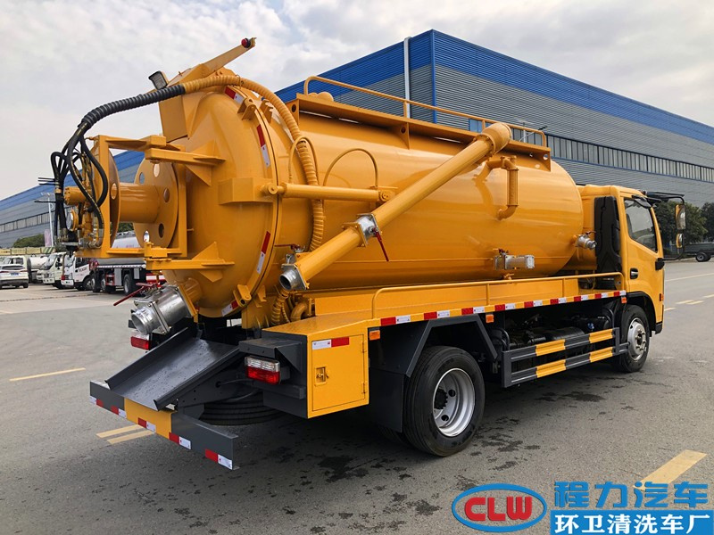 國六東風大多利卡9.2方清洗吸污車一體罐